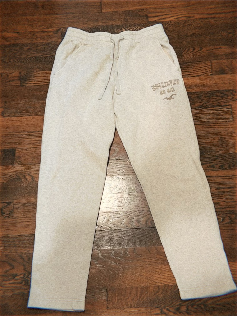 Hollister Women's Light Cream Track Joggers